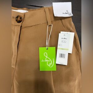 Sam Edelman Aminah High-Rise Wide-Leg Pants size 4 color Rubber